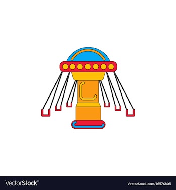Merry-go-round icon vector image