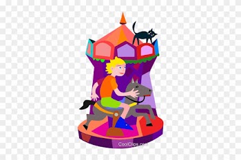 Merry Go Round Royalty Free Vector Clip Art Illustration - Clip Art