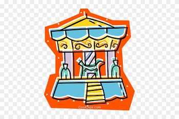 Merry Go Round Royalty Free Vector Clip Art Illustration - Merry Go Round Royalty Free Vector Clip Art Illustration