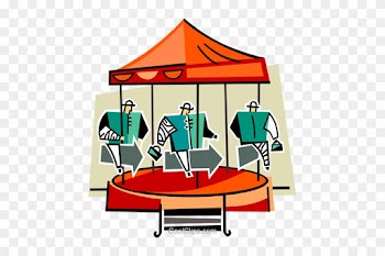 Merry Go Round Royalty Free Vector Clip Art Illustration - Merry Go Round Royalty Free Vector Clip Art Illustration