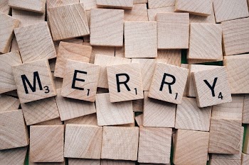 Merry Scrabble Pieces