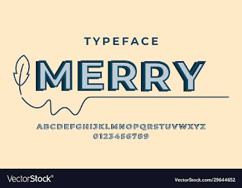 merry typeface alphabet eps 10