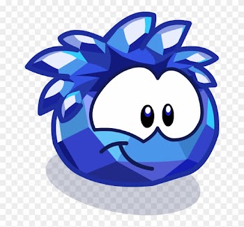 Merry Walrus Parade Blue Crystal Puffle - Club Penguin Bird Puffle