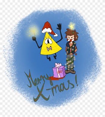 Merry X-mas From Bill Cipher By Kicuka - Cartoon
