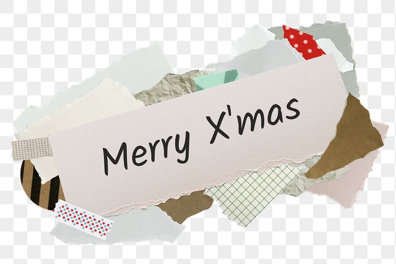 Merry X'mas png word sticker, | Free PNG - rawpixel