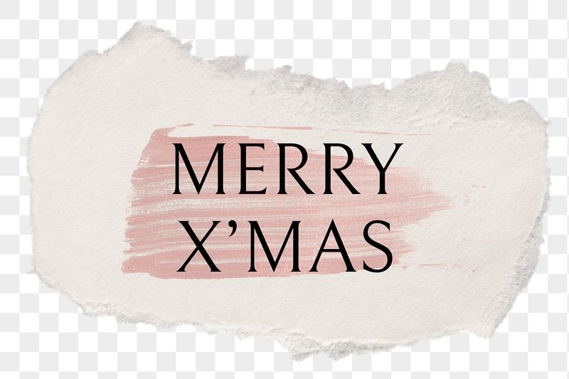 Merry X'mas png word sticker | Free PNG - rawpixel