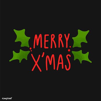 Merry Xmas typography vector in red | Free stock vector - 472332