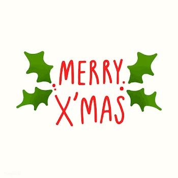Merry Xmas typography vector in red | Free stock vector - 472413