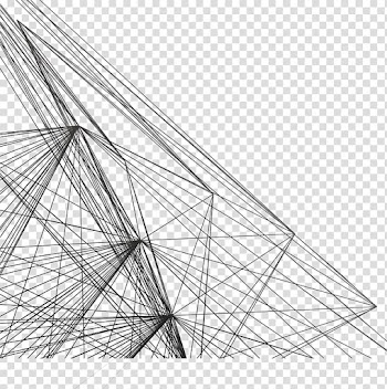 Mesh lines, black string lines illustration ] transparent background PNG clipart