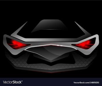 Metal and red light scene vector image