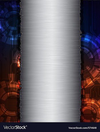 Metal banner vector image
