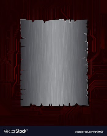 Metal banner vector image