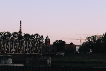 Metal Bridge Under Blue Sky