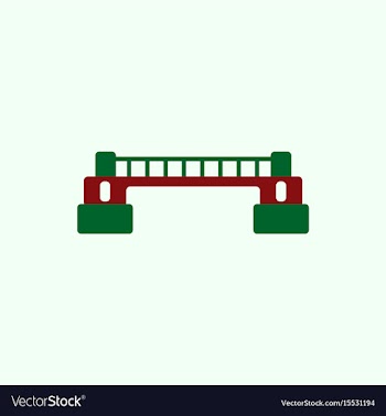 Metal bridge vector image