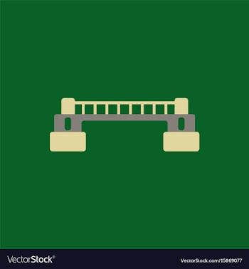 Metal bridge vector image