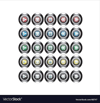 Metal buttons vector image