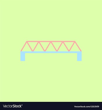 Metal cable suspension bridge modern bridge vector image