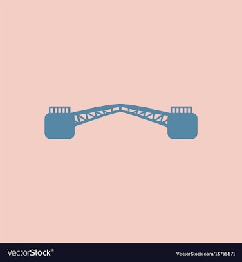 Metal cable suspension bridge modern bridge vector image