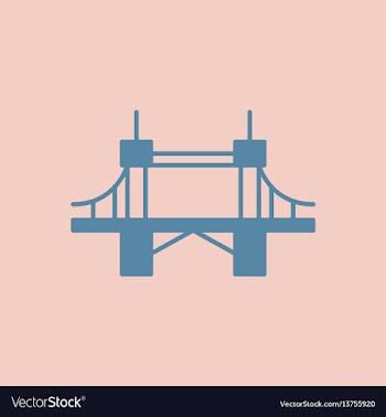 Metal cable suspension bridge modern bridge vector image