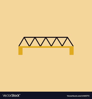 Metal cable suspension bridge modern bridge vector image