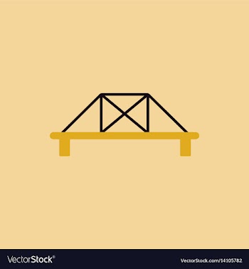 Metal cable suspension bridge modern bridge vector image