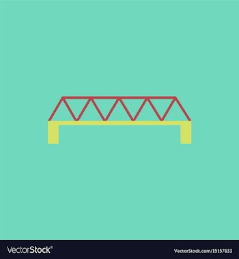Metal cable suspension bridge modern bridge vector image