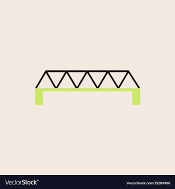 Metal cable suspension bridge modern bridge vector image