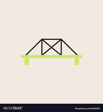 Metal cable suspension bridge modern bridge vector image