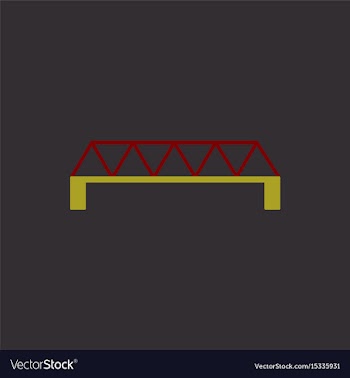 Metal cable suspension bridge modern bridge vector image
