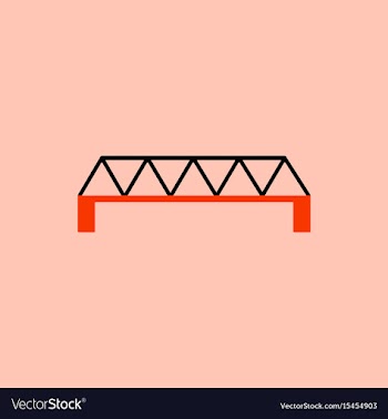 Metal cable suspension bridge modern bridge vector image