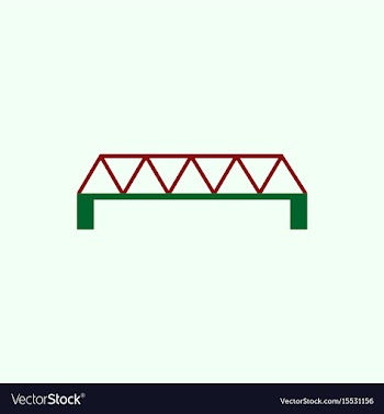 Metal cable suspension bridge modern bridge vector image