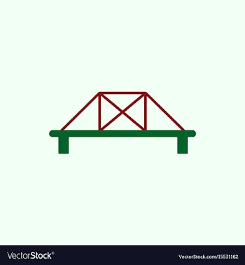 Metal cable suspension bridge modern bridge vector image