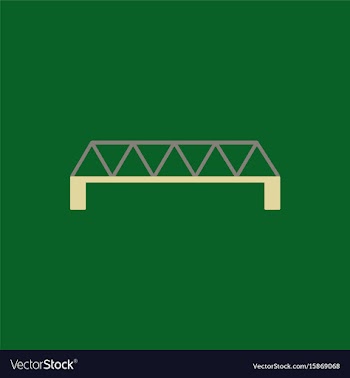 Metal cable suspension bridge modern bridge vector image