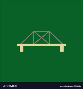 Metal cable suspension bridge modern bridge vector image