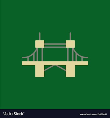 Metal cable suspension bridge modern bridge vector image