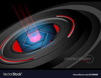 Metal circular shapes scene vector image