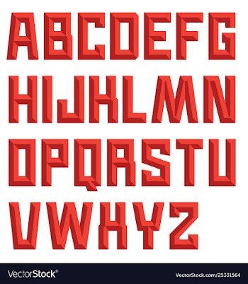 Metal font vector image