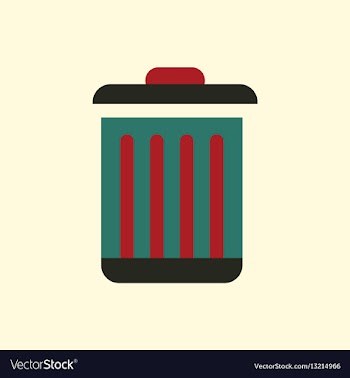 Metal garbage can vector image