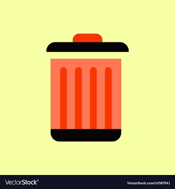 Metal garbage can vector image