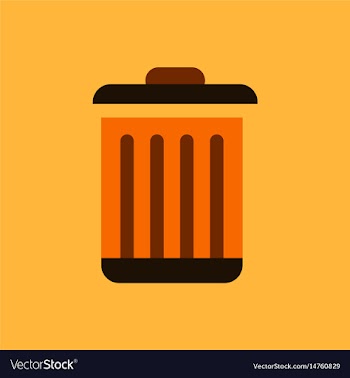 Metal garbage can vector image