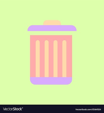 Metal garbage can vector image