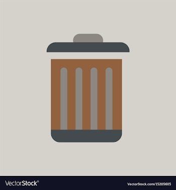 Metal garbage can vector image