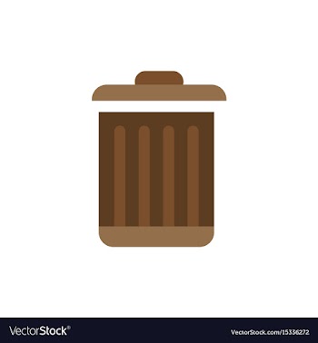 Metal garbage can vector image