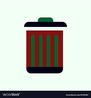 Metal garbage can vector image