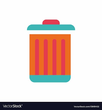 Metal garbage can vector image