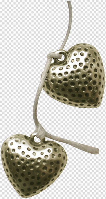 Metal Heart, Metal rope peach heart jewelry transparent background PNG clipart