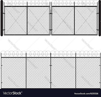 Metal Mesh Gate vector image