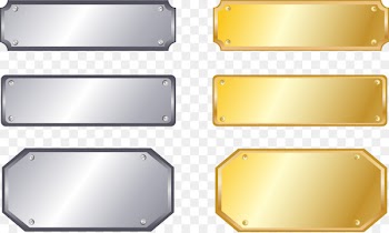 Metal Nameplate Silver Sign - Metal gold silver nameplate sign 