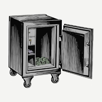 Metal save box drawing, vintage | Free PSD - rawpixel