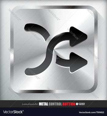 Metal Shuffle Button Applicated for HTML and Flash vector image